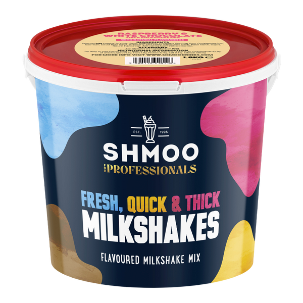 Aimia Foods Shmoo Milkshake Mix Raspberry & White Chocolate / 1.8kg Tub Shmoo Raspberry & White Chocolate Mix 1.8kg